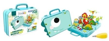 Zestaw kreatywny dla dzieci 3d do skręcania dinozaur Norimpex (NO-2000828)