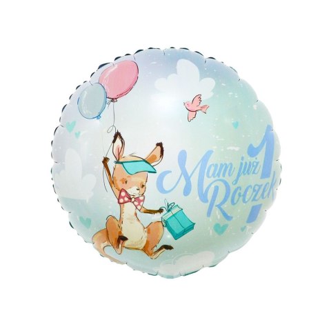 Balon foliowy kolekcja Roczek-Kangurek 18cal Godan (FG-O1KG)