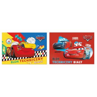 Blok techniczny Cars A4 biały 170g 20k [mm:] 295x210 Beniamin