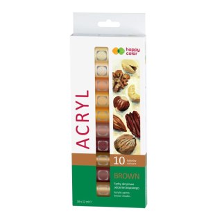 Farba akrylowa odcienie brązowego Happy Color (HA 7370 0012-BR10)