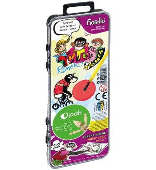 Farby akwarelowe Tytus Romek I Atomek 12 kolor. Fiorello (170-2723)