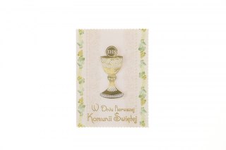 Kartka składana Komunia B6 plus B6 Agamis