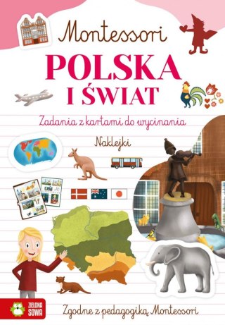 Książeczka edukacyjna Montessori. Polska i świat Zielona Sowa