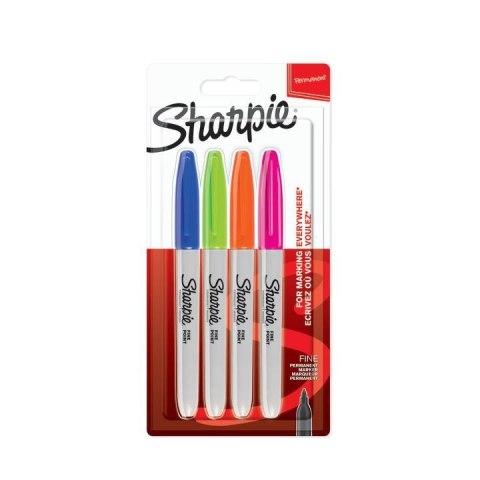 Marker permanentny 4szt wkład mix okrągła końcówka Paper Mate