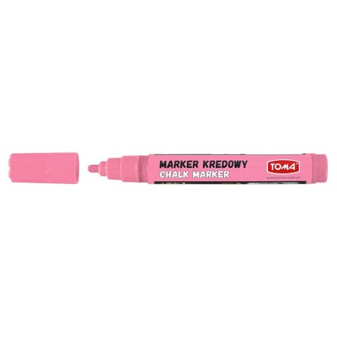 Marker specjalistyczny pastelowy rózowy kredowy wkład różany 4,5mm okrągła końcówka Toma (To-292)