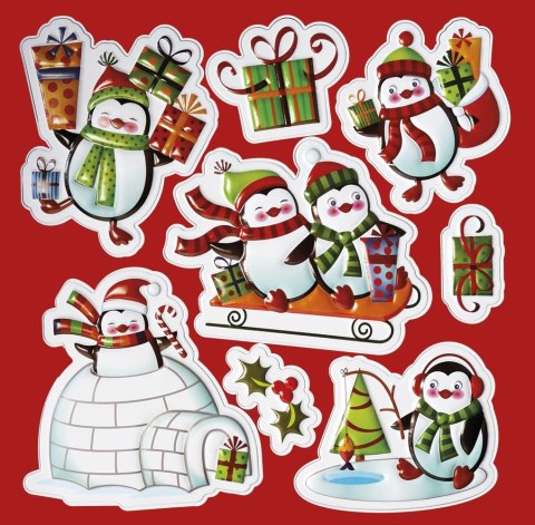Naklejka (nalepka) Craft-Fun Series Boże Narodzenie pingwiny Titanum (TON-1009)