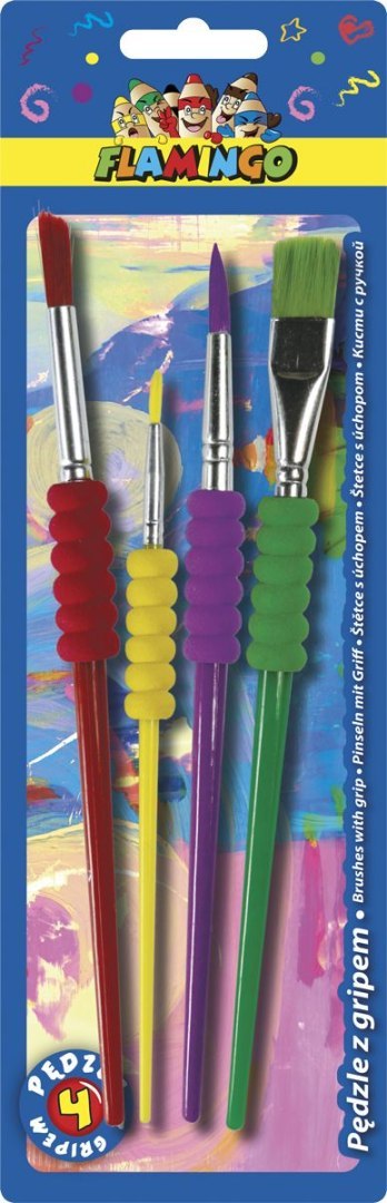Pędzel Soft Touch zestaw 4 szt. nr mix Flamingo (PS-05)