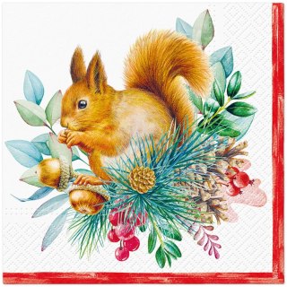 Serwetki Lunch BN Vintage Squirrel Joy mix bibuła Paw (SDL240500)