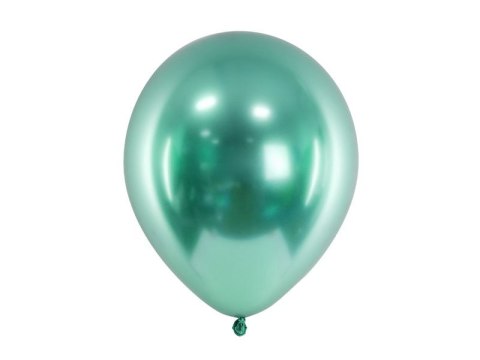 Balon gumowy Metalizowane Glossy zielony 300mm Partydeco (CHB1-012B-50)