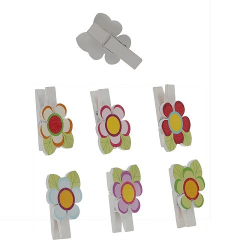 Ozdoba drewniana Craft-Fun Series klamerki kwiatki Titanum (C723)