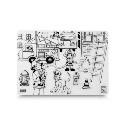Podkład na biurko FUNNY MAT WHITE STRAŻAK SFU1039 polipropylen PP [mm:] 335x480 Strigo (8681379310390)