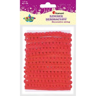 Sznurek Craft-Fun Series z pomponikami 1,7m Titanum (PJ467)