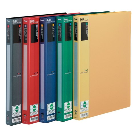 Teczka ofertowa A4 kolor: czarna 40 kieszeni Pentel