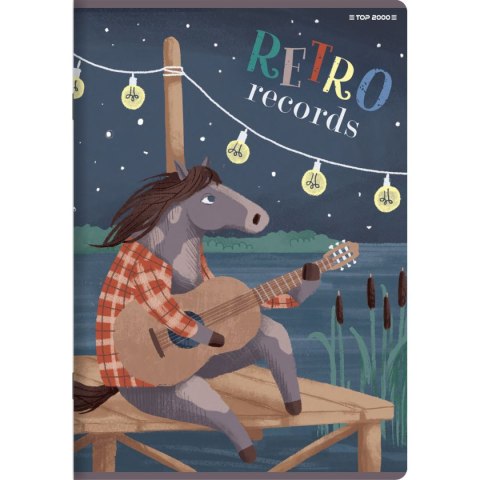 Zeszyt BOOKWORM/RETRO A5 32k. 70g podwójna linia kolor Top 2000 (400169401)