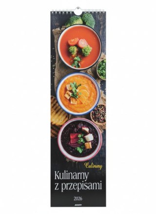 Kalendarz ścienny KULINARNY wieloplanszowy paskowy 130mm x 460mm Avanti (KP-5)