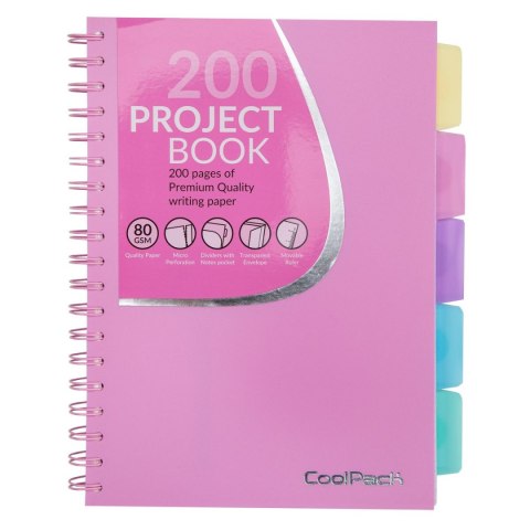 Kołozeszyt (kołonotatnik) CoolPack pastel A4 80k. krata Patio (02879CP)