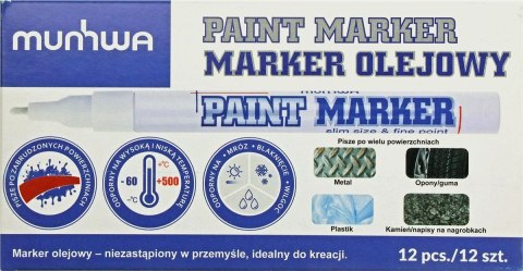 Marker olejowy wkład biały 1,0mm okrągła końcówka Munhwa (8801006713183)