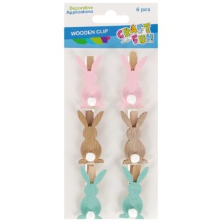 Ozdoba drewniana Spinacz królik Craft With Fun (555440)