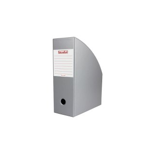 Pojemnik na dokumenty pionowy 10 cm A4 srebrny folia Biurfol (KSE-36-01)