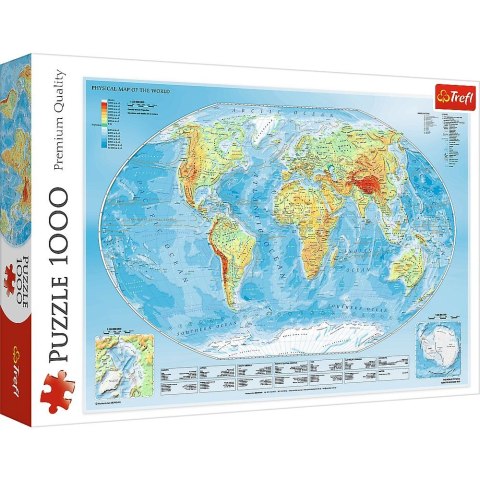 Puzzle mapa fizyczna świata 1000 el. Trefl (10463)