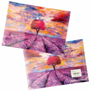 Teczka plastikowa na zatrzask Lavenda Vista A5 mix 28 mic. Narcissus