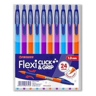 Długopis FLEXI Clkic&Grip wkład niebieski 1,0mm Penmate (TT7985)