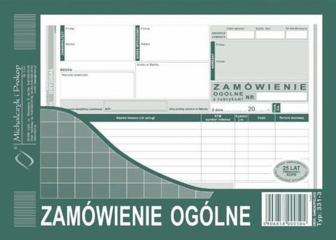 Druk samokopiujący S o/1k A5 80k. Michalczyk i Prokop (331-3)