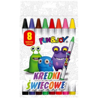 Kredki świecowe 8 kol. Fun&Joy (FJ2108D)