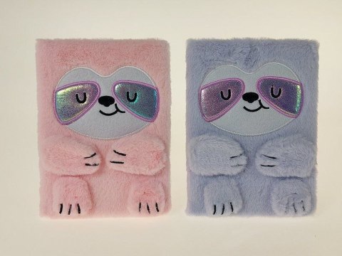 Notes (notatnik) pluszowy z kłódką A5 krata [mm:] 210x150 Adar (606043)