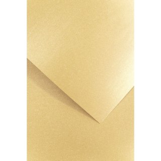Papier ozdobny (wizytówkowy) millenium złoty A4 złoty 180g Galeria Papieru (200772)
