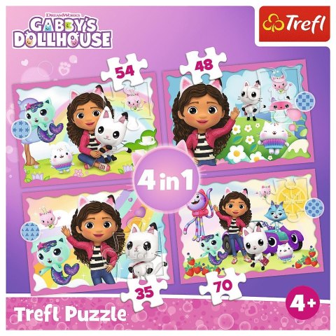 Puzzle Gabby's Dollhouse 4w1 el. Trefl (34620)