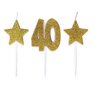 Świeczka urodzinowa pikery 40 lat Antella (SH-588-40)