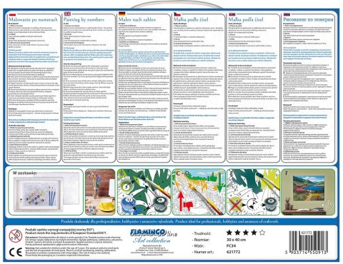 Zestaw kreatywny Malowanie po numerach 30x40cm Dwa psy Flamingo Line (FC34)