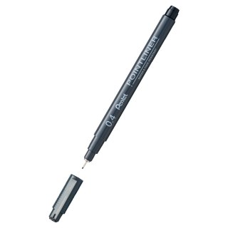 Cienkopis POINTLINER czarny wkład czarny 1kol. Pentel (S209-4A)