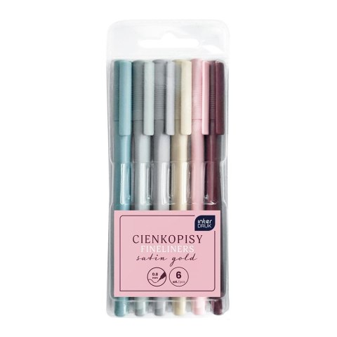 Cienkopis SATIN GOLD 6KOL wkład mix 6kol. Interdruk (5902277346711)