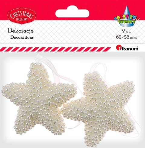 Dekoracja na choinkę Craft-Fun Series Gwiazdy białe Titanum (23BR1225-6)