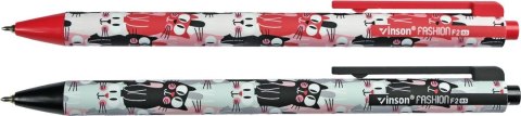 Długopis olejowy CAT F2 KOTKI wkład niebieski 0,7mm Vinson