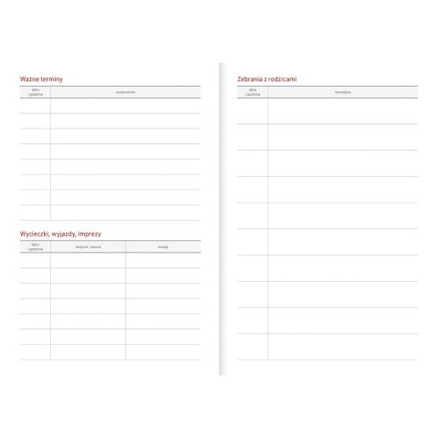 Kalendarz nauczyciela książkowy (terminarz) PCV EKO bezbarwny A5 Wydawnictwo Wokół Nas (A5TN078B)