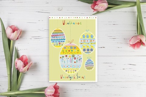Kartka składana Wielkanoc Pisanki B6 Henry (5907465667104)