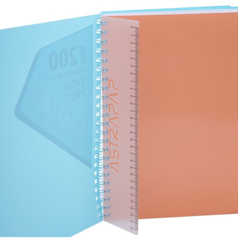 Kołozeszyt (kołonotatnik) pastel B5 200k. 80g krata Astrapap (107023002)