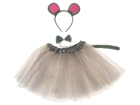 Kostium myszki, opaska z uszami, muszka, ogonek i spódniczka Adar (601567)