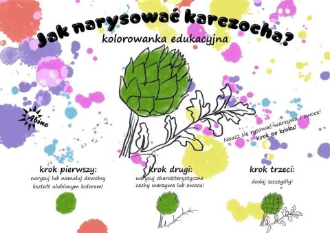 Książeczka edukacyjna Jak narysować karczocha? Abino