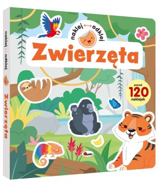 Książka dla dzieci Naklej odklej. Zwierzęta. Morex