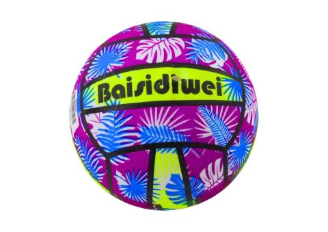 Piłka miękka gumowa Jaskrawa Liście Fioletowa Lean (20365)