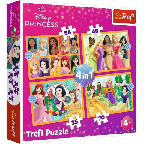 Puzzle Disney Princess Bajkowe historie 4w1 el. Trefl (34651)