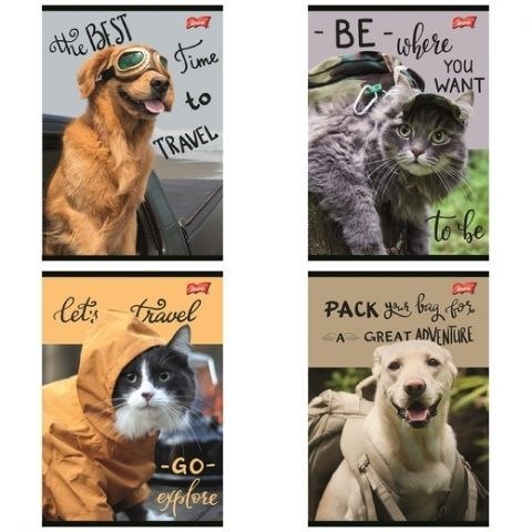 Zeszyt Traveler A5 60k. 70g krata Unipap