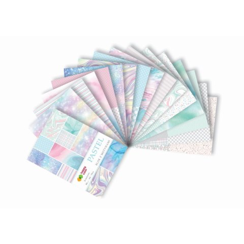Zeszyt papierów kolorowych Z motywami pastelowymi A4 80g 15k Happy Color (HA 3808 2030-P)