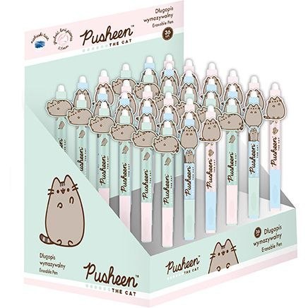 Długopis wymazywalny PUSHEEN wymazywalny 36 szt displ wkład niebieski 0,7mm Bambino