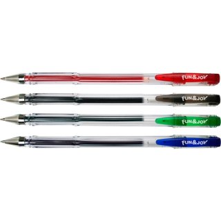 Długopis żelowy wkład mix 0,7mm Fun&Joy (FJ-G04C)