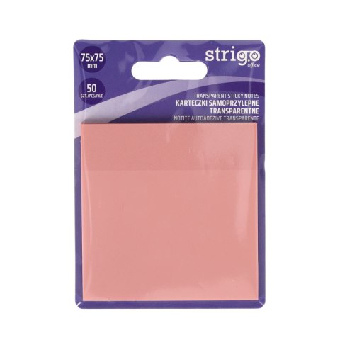 Notes samoprzylepny (karteczki) NEONOWE różowy jasny 50k [mm:] 75x75 Strigo (SSN026)